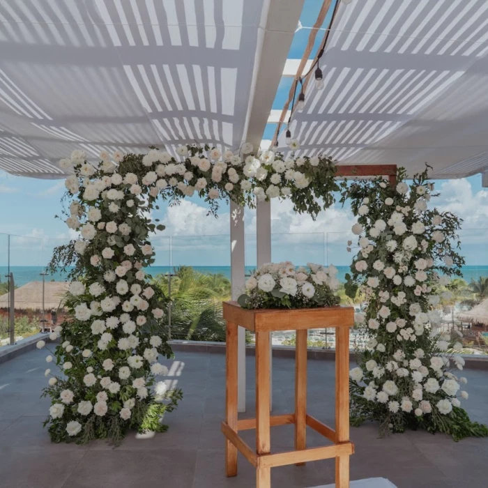 sea blue terrace venue at Catalonia Grand Costa Mujeres