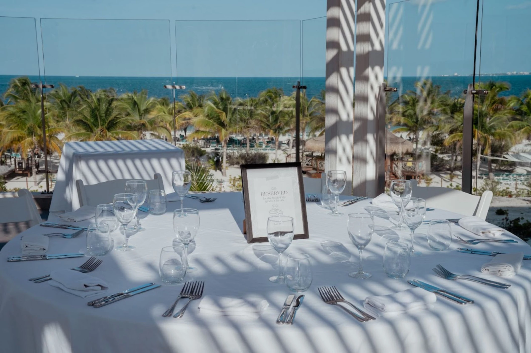 sea blue terrace venue at Catalonia Grand Costa Mujeres