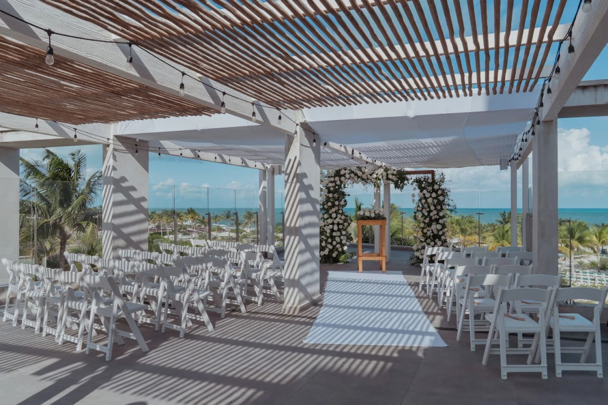 sea blue terrace venue at Catalonia Grand Costa Mujeres