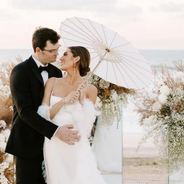 Just married couple at Conrad Punta de Mita