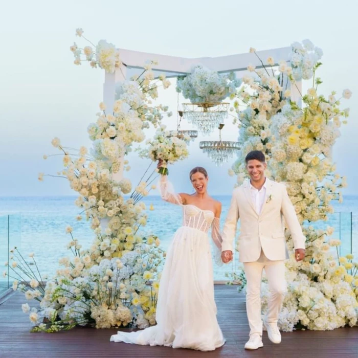 bride and groom at Devossion by Live Aqua Playa del Carmen