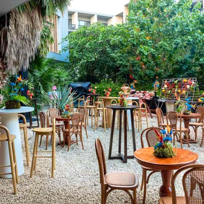 cocktail setup at Devossion by Live Aqua Playa del Carmen