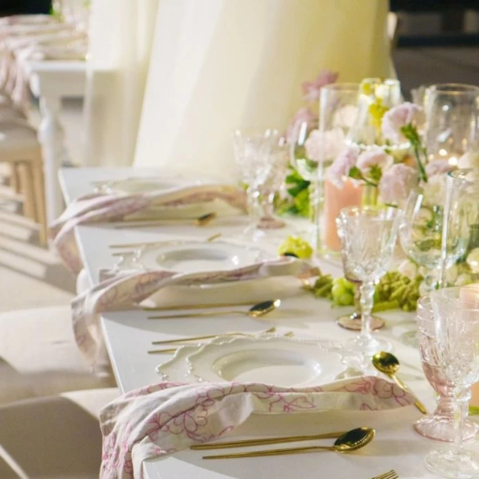 reception table setup at Devossion by Live Aqua Playa del Carmen