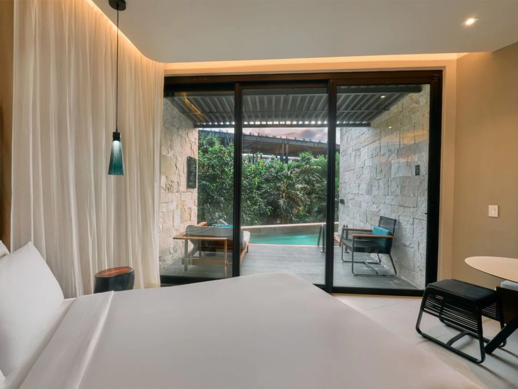 suite with pool at Devossion by Live Aqua Playa del Carmen