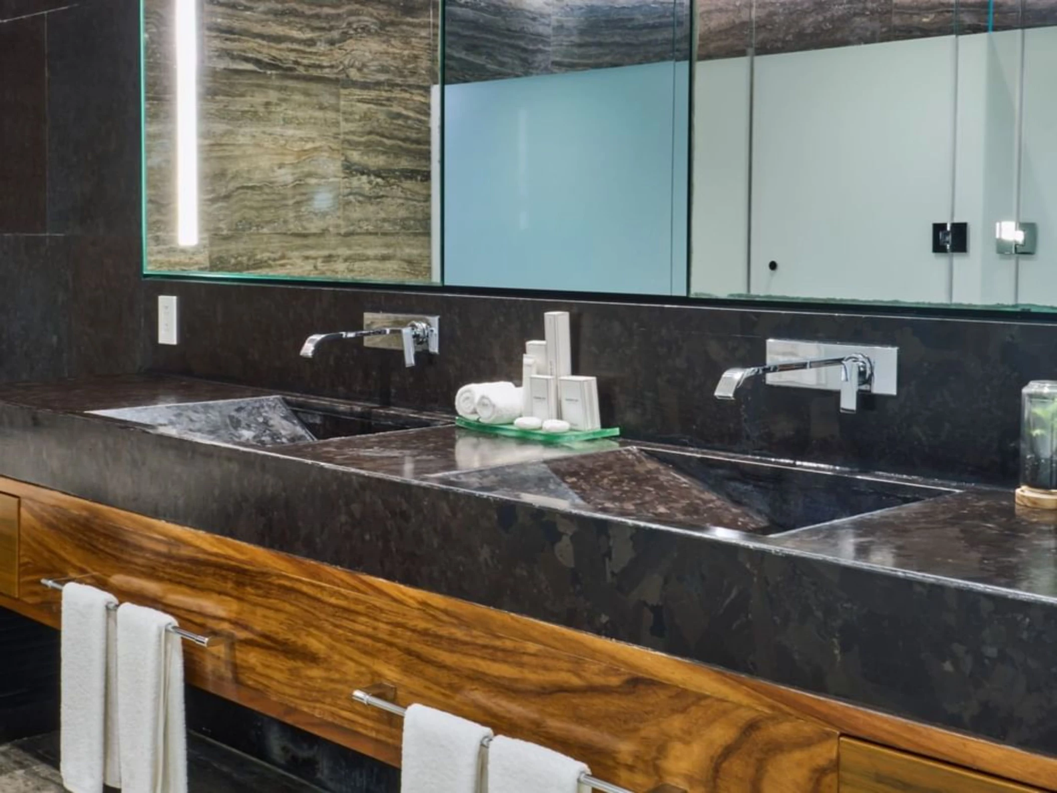 washroom of suite at Devossion by Live Aqua Playa del Carmen