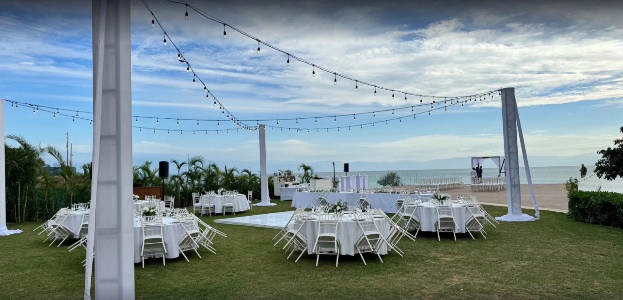 beach garden deck venue at dreams and secrets bahia mita