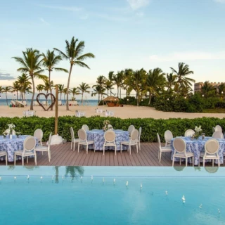 infinity pool deck venue at dreams cap cana
