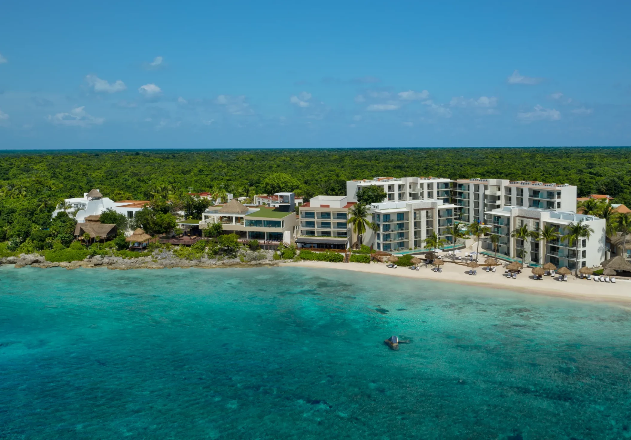 Dreams Cozumel aerial overview.