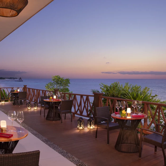 Annatto terrace at Dreams Cozumel Resort.