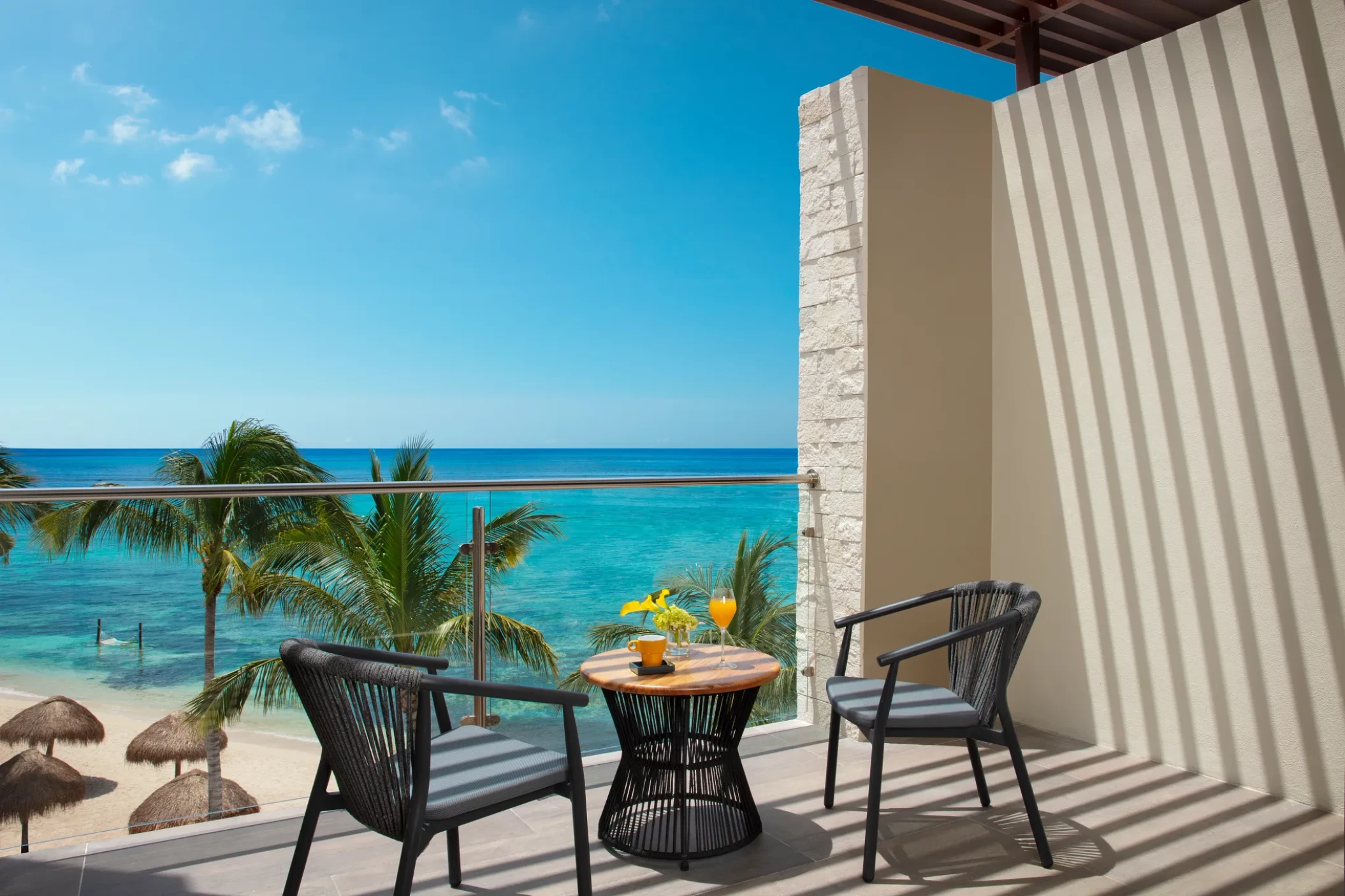 Junior Suite ocean front at Dreams Cozumel Resort.