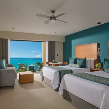 Junior suite ocean front at Dreams Cozumel Resort.