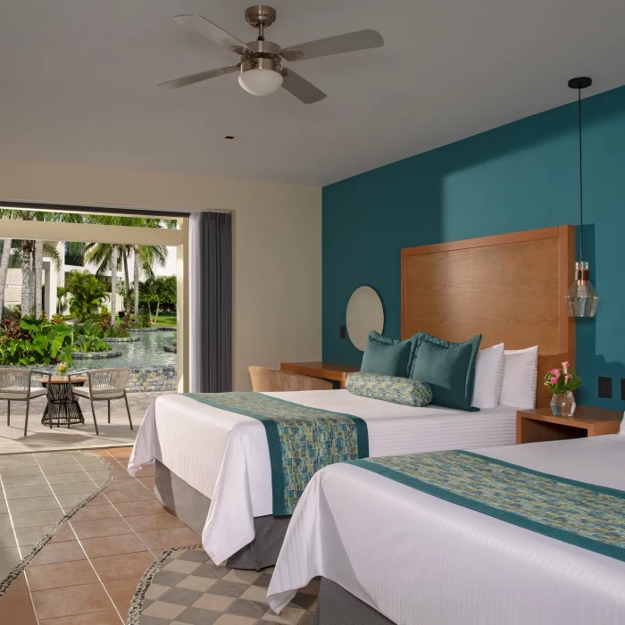 Junior suite tropical view at Dreams Cozumel Resort.