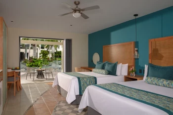 Junior suite tropical view at Dreams Cozumel Resort.