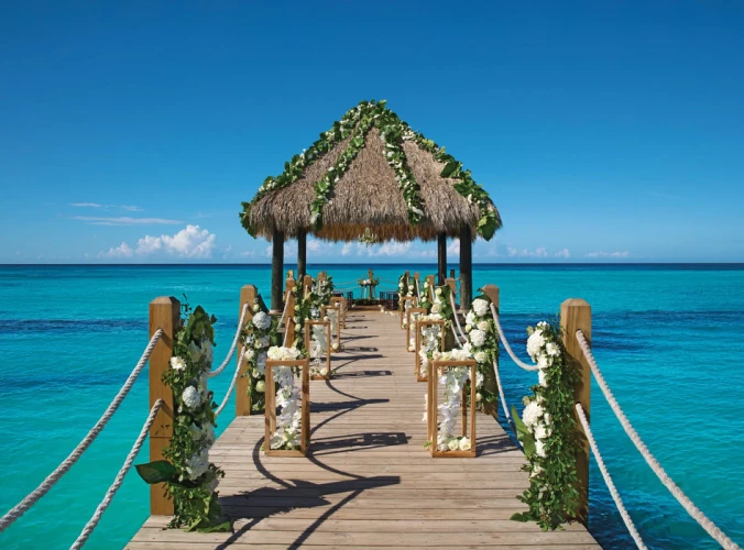 pier wedding venue at dreams dominicus la romana