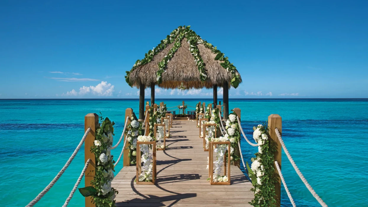 pier wedding venue at dreams dominicus la romana