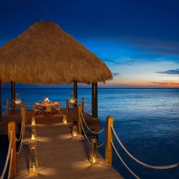 private dinner on the pier at Dreams Dominicus La Romana