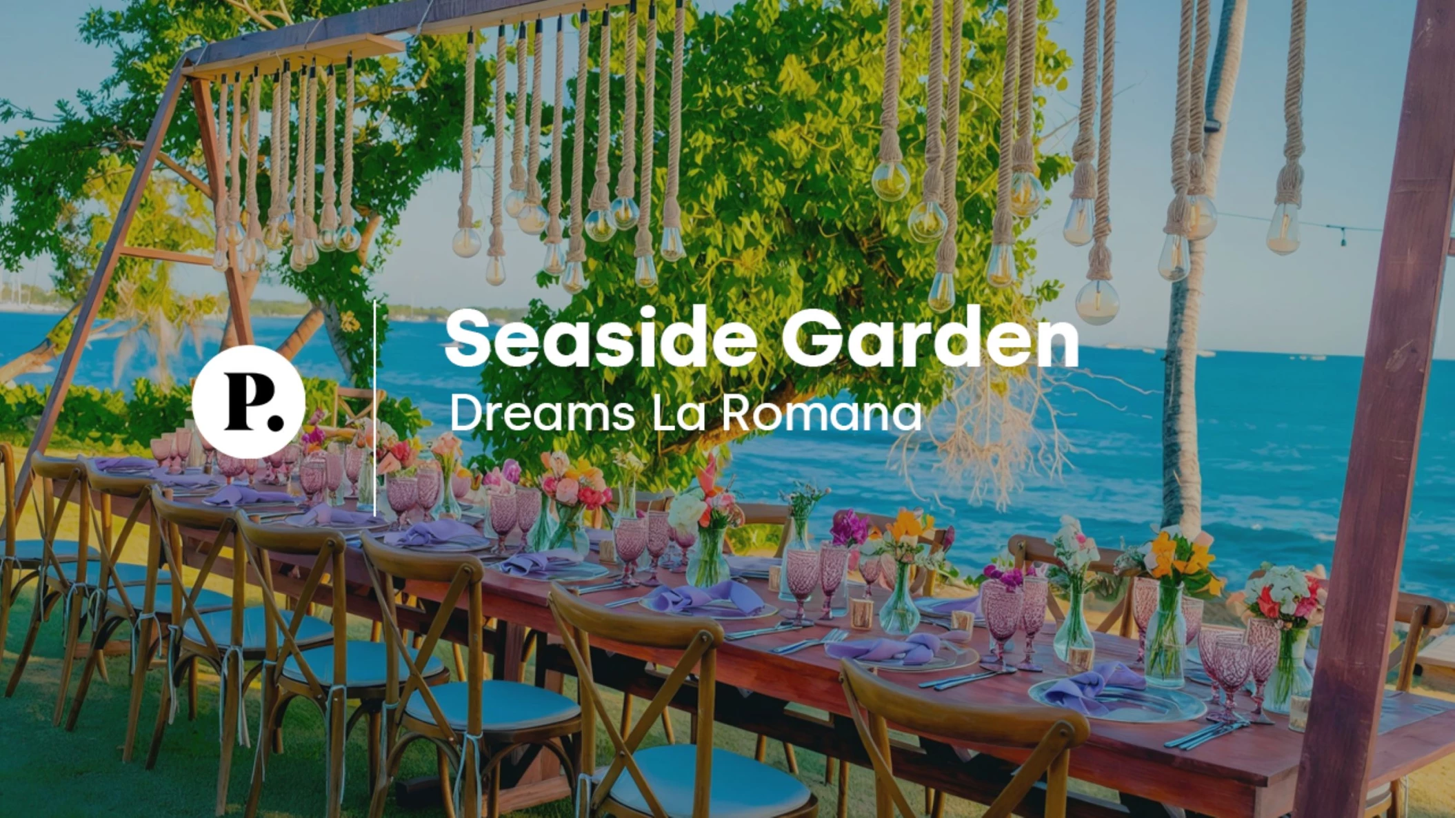 video review of the seaside garden venue at Dreams La Romana