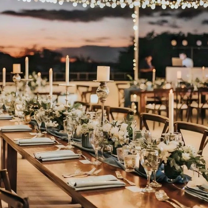 seaside terrace venue at Dreams Las Mareas