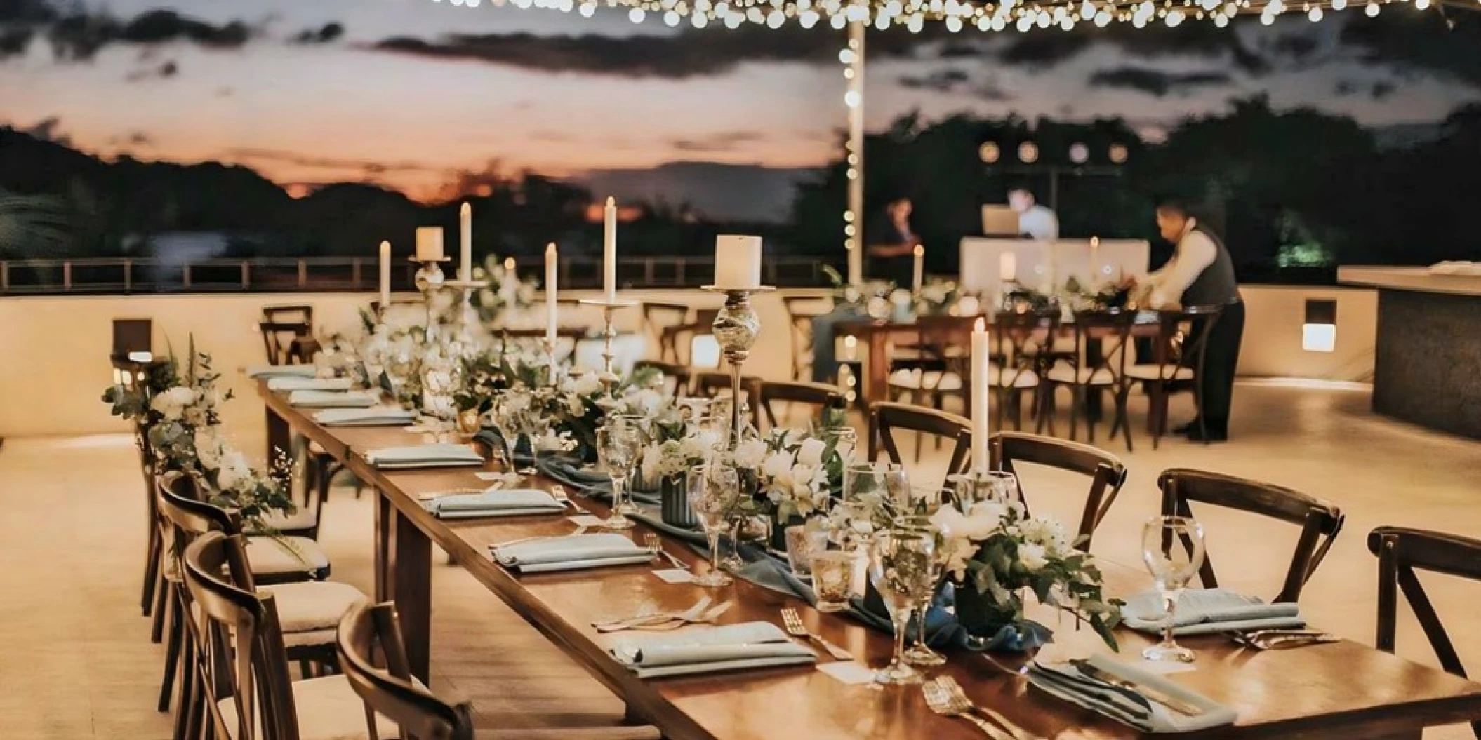 seaside terrace venue at Dreams Las Mareas