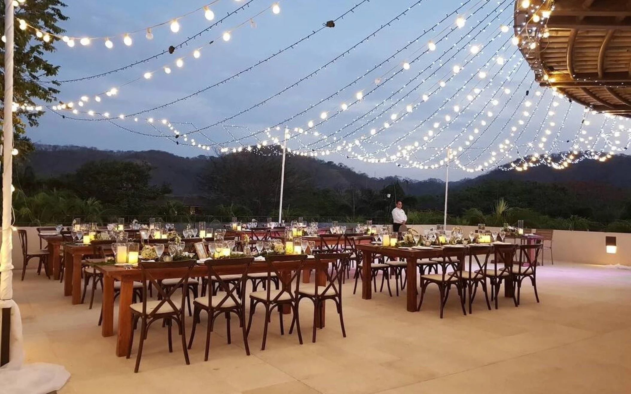 seaside terrace venue at Dreams Las Mareas