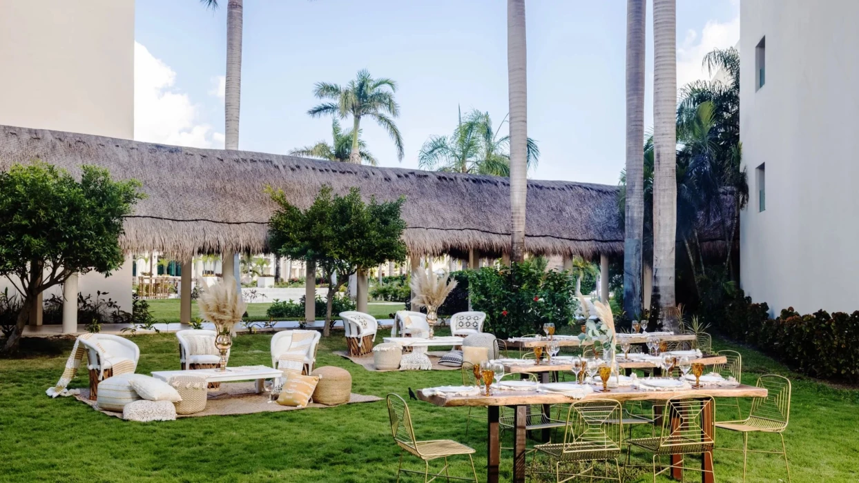 avocado garden reception at Dreams Puerto Morelos Resort & Spa