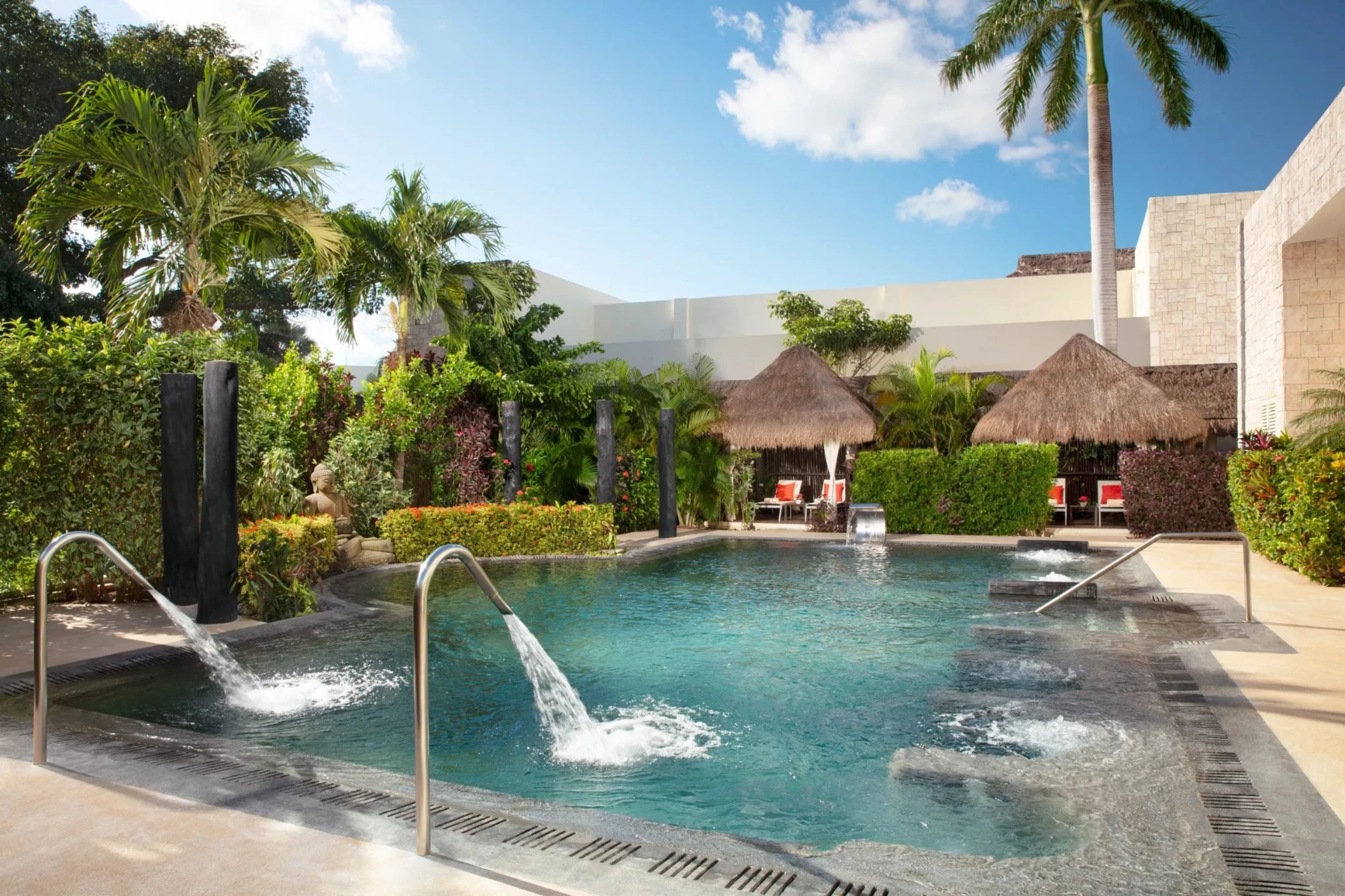 pool at the spa at Dreams Puerto Morelos Resort & Spa