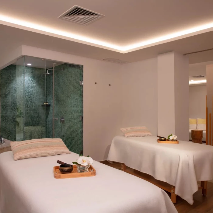 treatment room and bridal suite at the spa at Dreams Puerto Morelos Resort & Spa