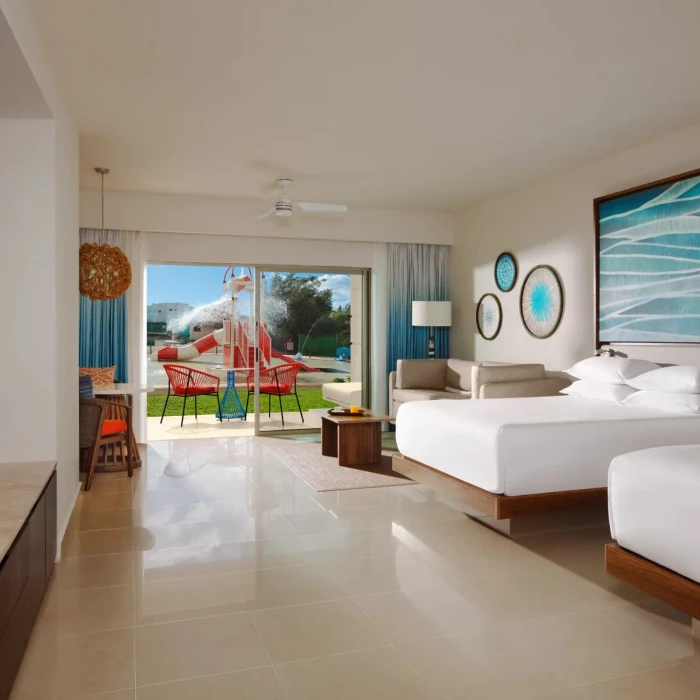 waterpark view junior family suite at Dreams Puerto Morelos Resort & Spa