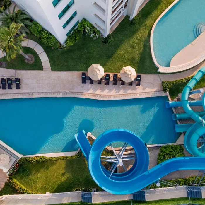 waterslides at Dreams Puerto Morelos Resort & Spa