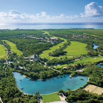 Dreams Riviera Cancun golf course arial