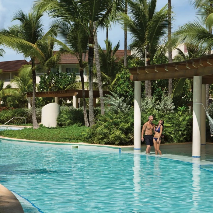 couple in the pool at Dreams Royal Beach Punta Cana