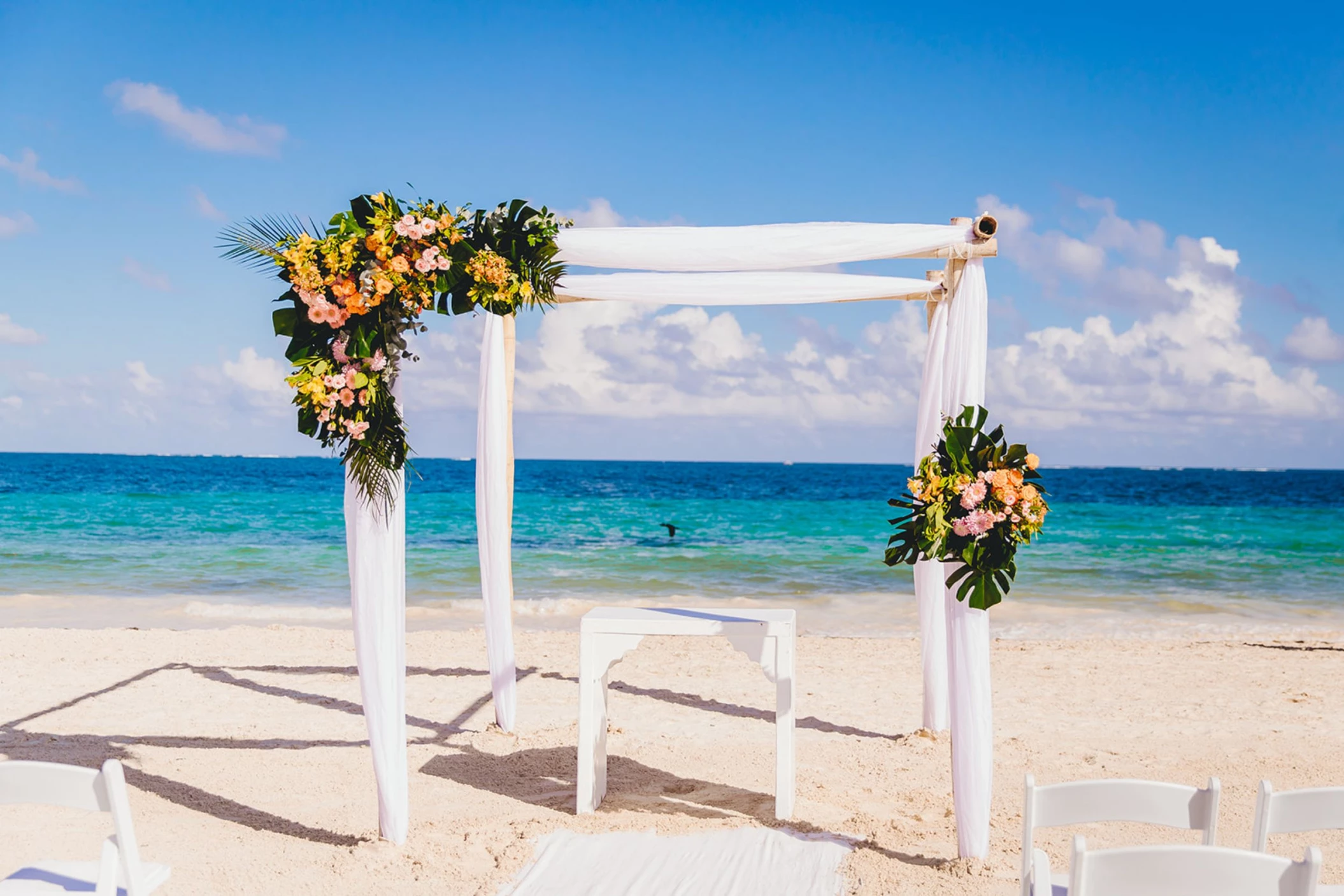 beach wedding venue at Dreams Sapphire Resort
