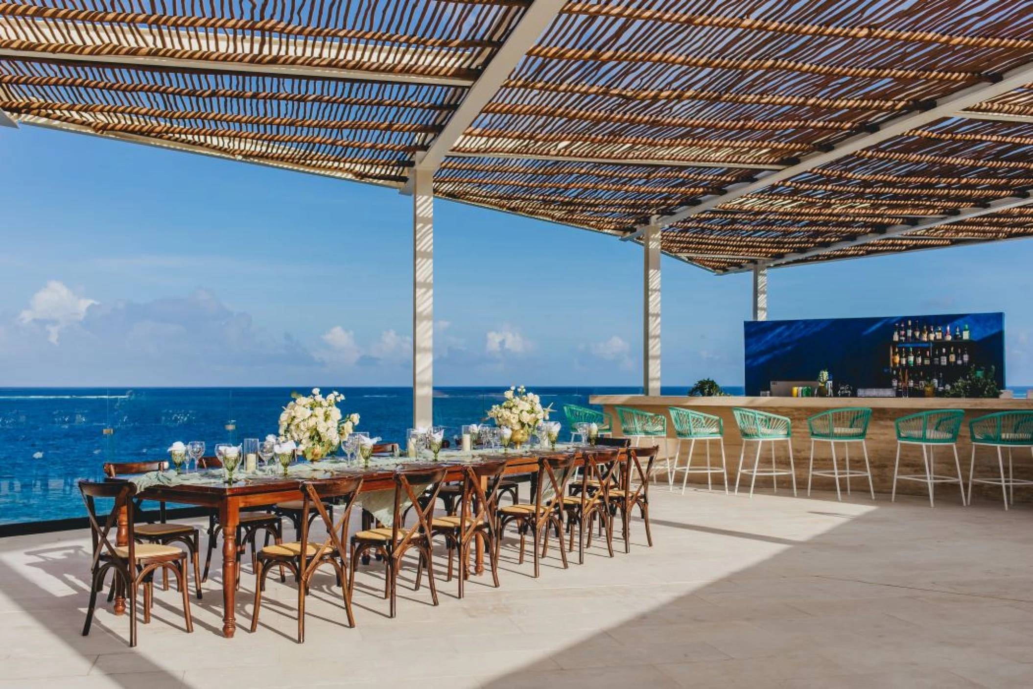 sky rooftop venue with sea view at dreams sapphire