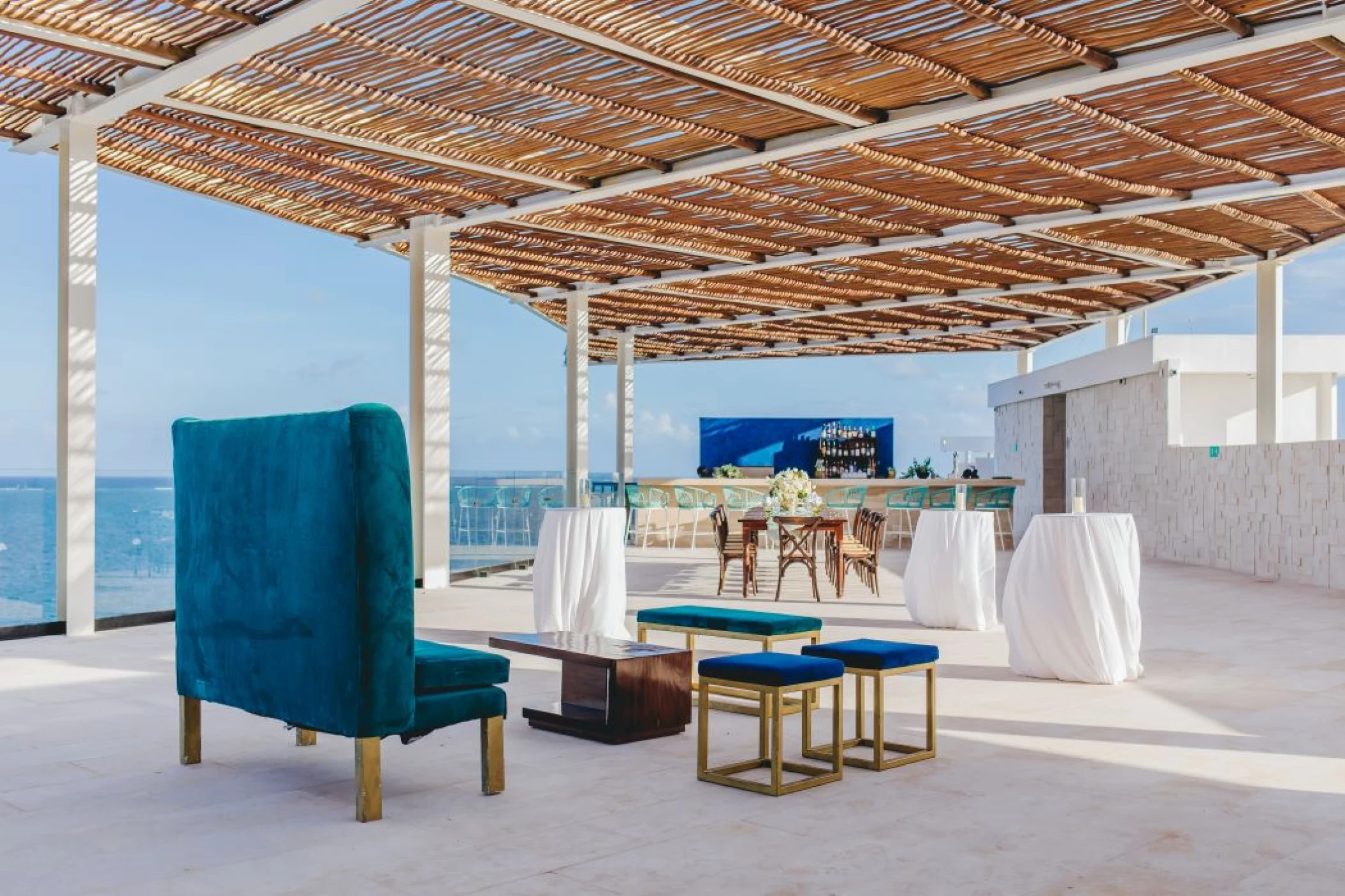 sky rooftop venue with sea view at dreams sapphire