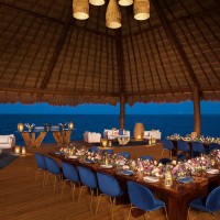 Dinner reception in Ocean Deck Palapa at Dreams Vista Cancun Golf and Spa