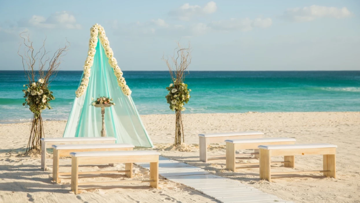 Beach venue at El Dorado Maroma