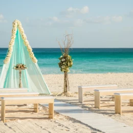 Beach venue at El Dorado Maroma