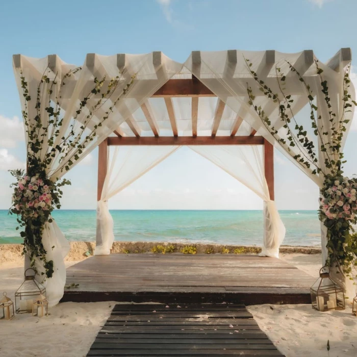 Beach Gazebo 55 venue at El Dorado and Casitas Royale