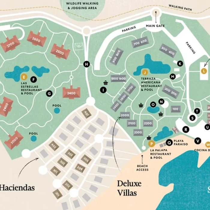 Resort Map of esperanza los Cabos