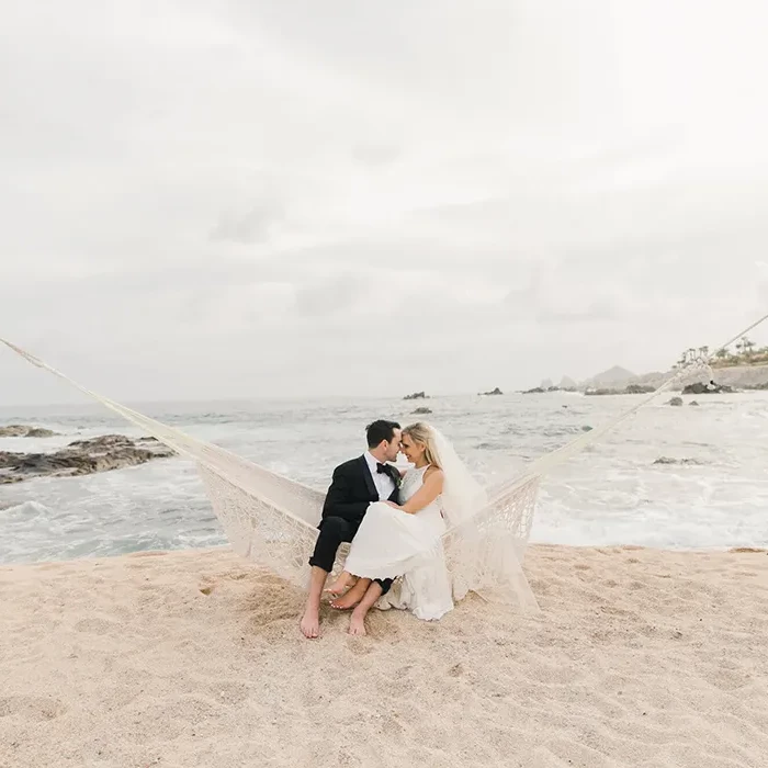 Couple on the beach at Esperanza Cabo San Lucas