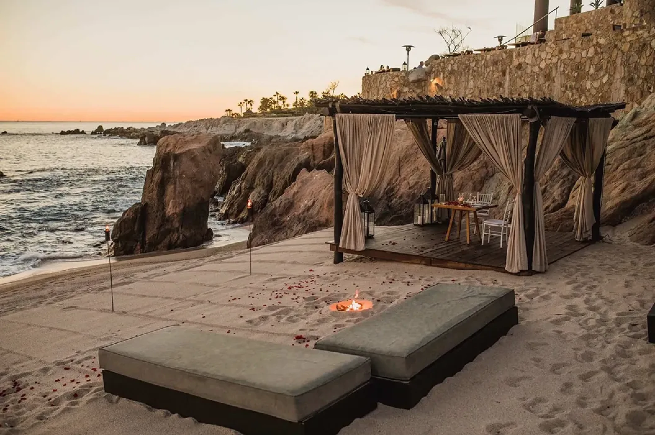 Beach hut at Esperanza Cabo San Lucas
