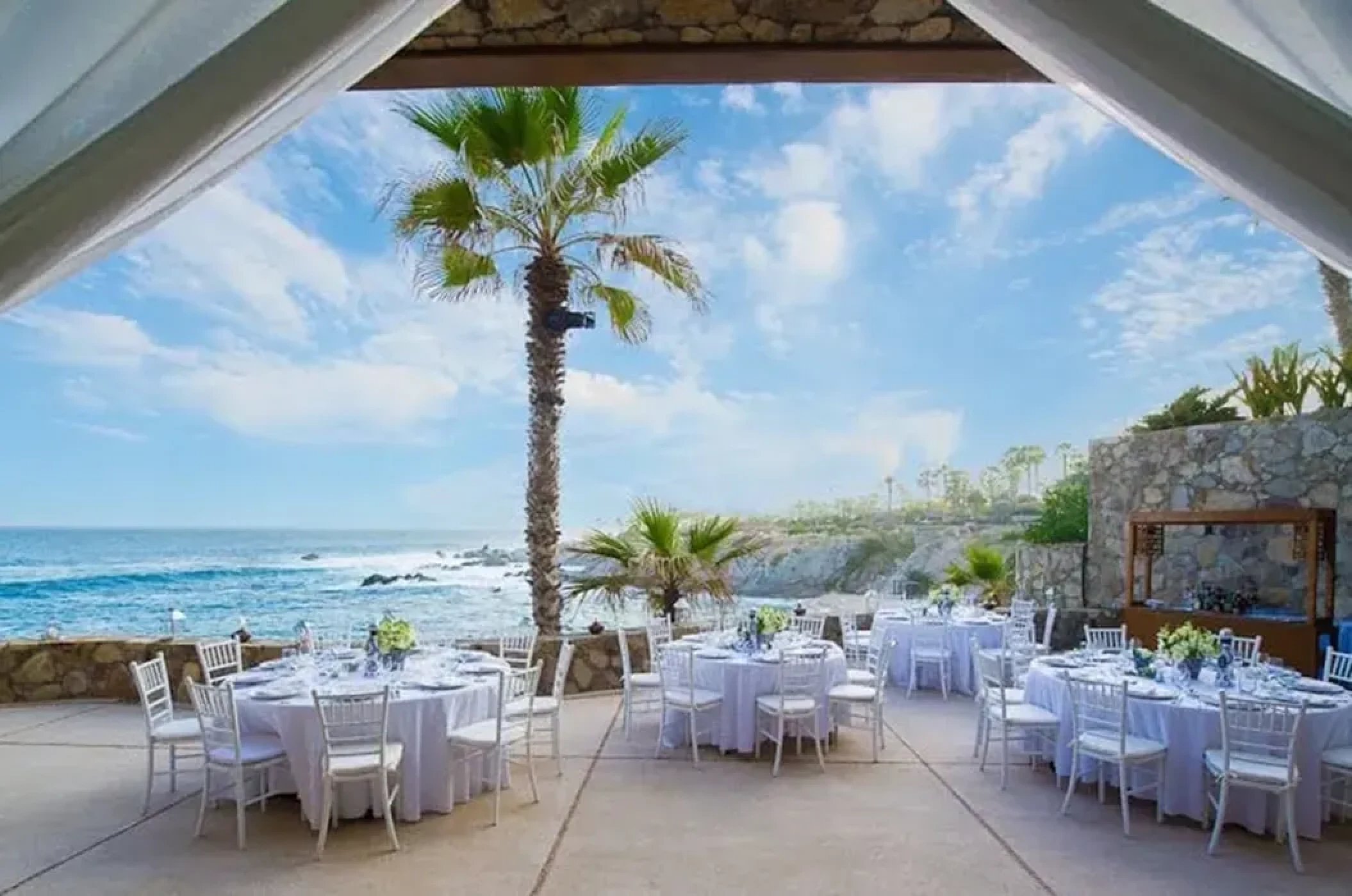 Dinner reception on Lands end Room Enjoy the waves, the sunset and the stars from this private terrace. at Esperanza Cabo San Lucas