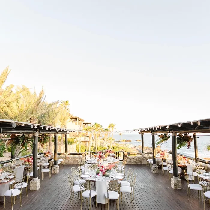 Dinner reception on aire terrace at Esperanza Cabo San Lucas