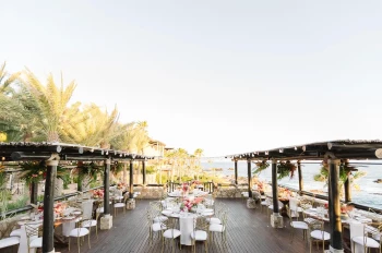 Dinner reception on aire terrace at Esperanza Cabo San Lucas