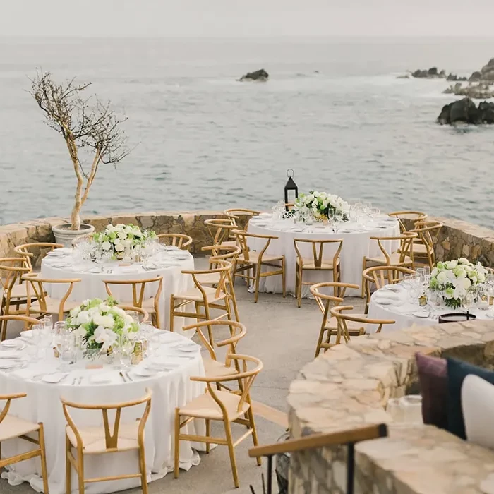 Dinner reception on the cocina del mar terrace at Esperanza Cabo San Lucas