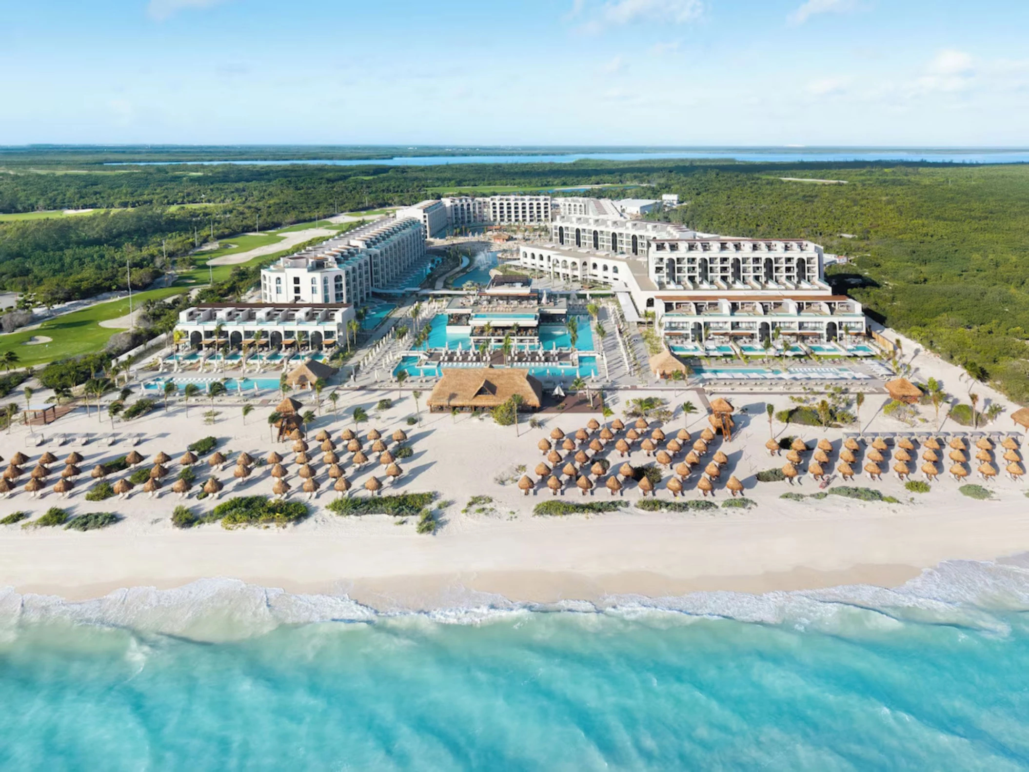 aerial view of Excellence Coral Playa Mujeres