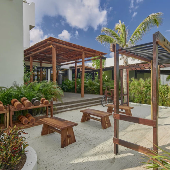 outdoor gym at Fiesta Americana Condesa Cancun