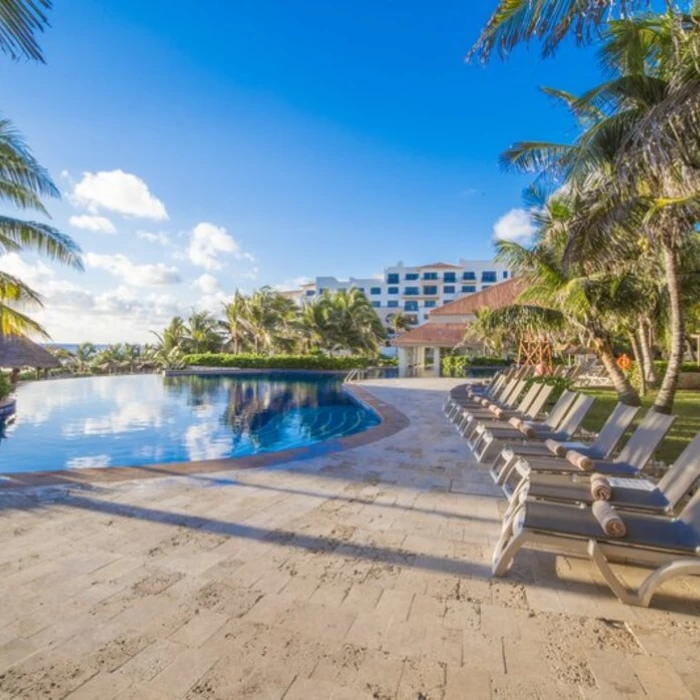 pool and loungers at Fiesta Americana Condesa Cancun