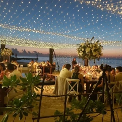 beach reception setup at fiesta americana cozumel