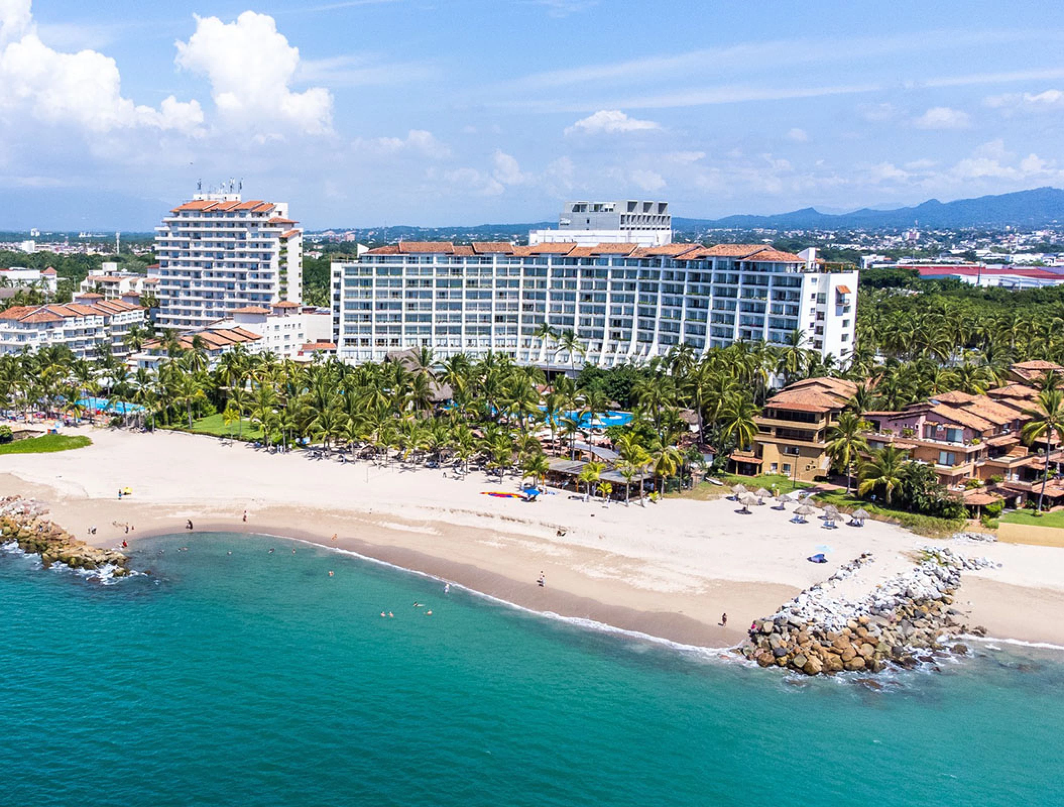 Fiesta Americana Vallarta beach overview.